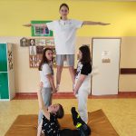 Zajęcia w-f – p. B. Sobczyk – Piramidy gimnastyczne dziewcząt 7a